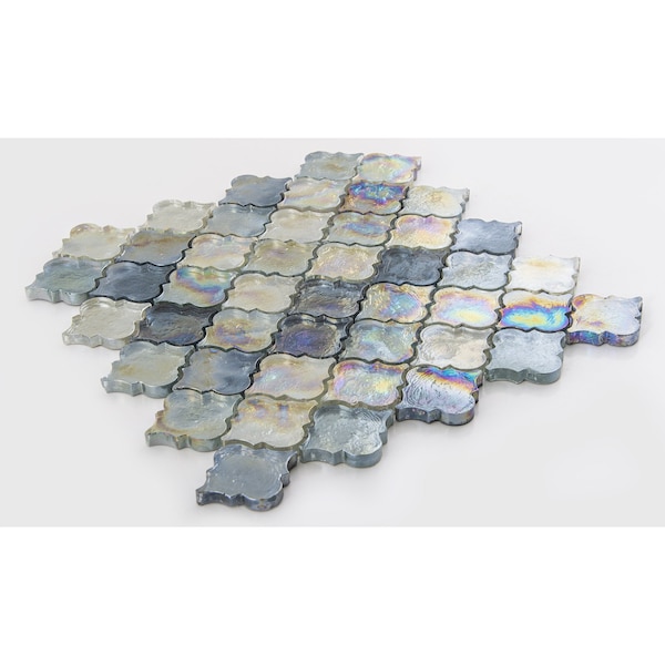 SAMPLE Grandio 2 X 2 Beveled Glass Arabesque Tile